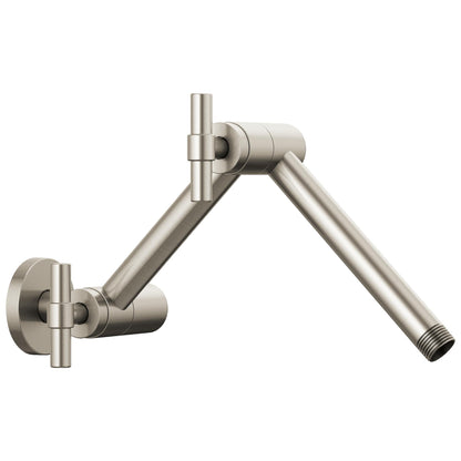 Brizo® Litze Jointed Shower Arm and Flange, 16 in L x 4-1/8 in W Arm, Solid Brass Arm, 1/2 in NPT, Import