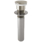 Pushbutton Activated Pop-Up Drain Assembly - Luxe Nickel
