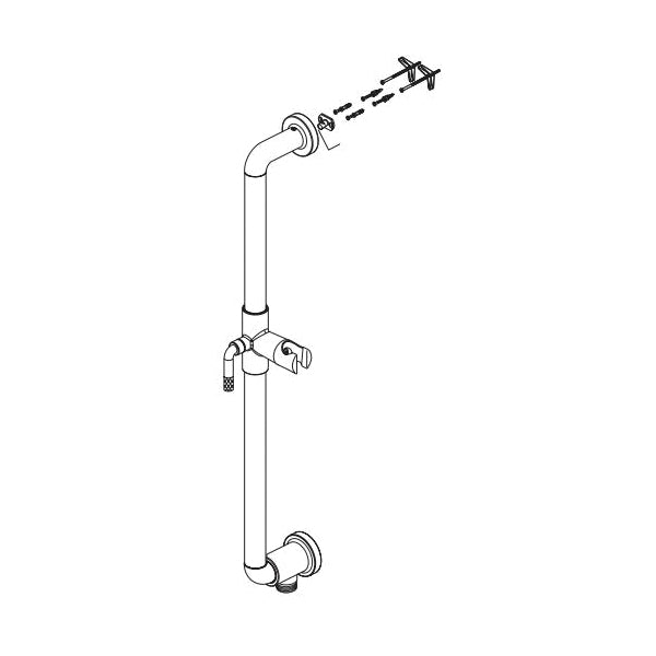 Brizo® RP90866SL Litze® Slide Bar Assembly, 3-1/4 in OAL, Luxe Steel