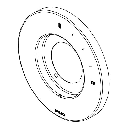 Brizo® RP91103SL Litze® Escutcheon, For Use With Litze® T60P035 Pressure Balance Valve Trim, 1/2 in L x 6-1/2 in W x 6-1/2 in H, Luxe Steel