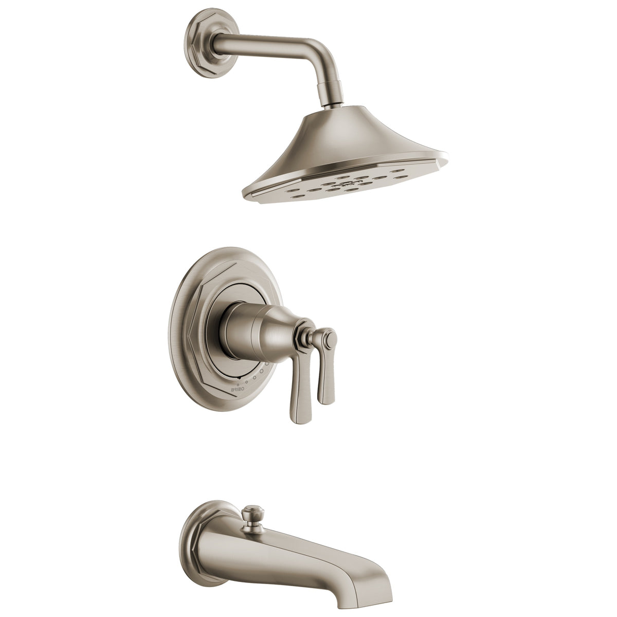 Brizo® T60461-NK TempAssure® Tub and Shower Faucet Trim, 2 gpm Shower, Luxe Nickel