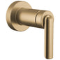 Brizo® T666111-GL Roccesco™ Volume Control Trim, Bent Lever Handle, Brass, Luxe Gold, Import