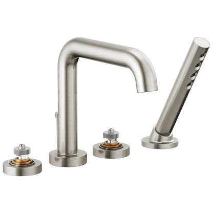 Brizo® Roman Tub Trim, Litze™, 2 gpm Flow Rate, 9 to 16 in Center, 2 Handles, Function: Traditional, Domestic