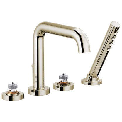 Brizo® Roman Tub Trim, Litze™, 2 gpm Flow Rate, 9 to 16 in Center, 2 Handles, Function: Traditional, Domestic