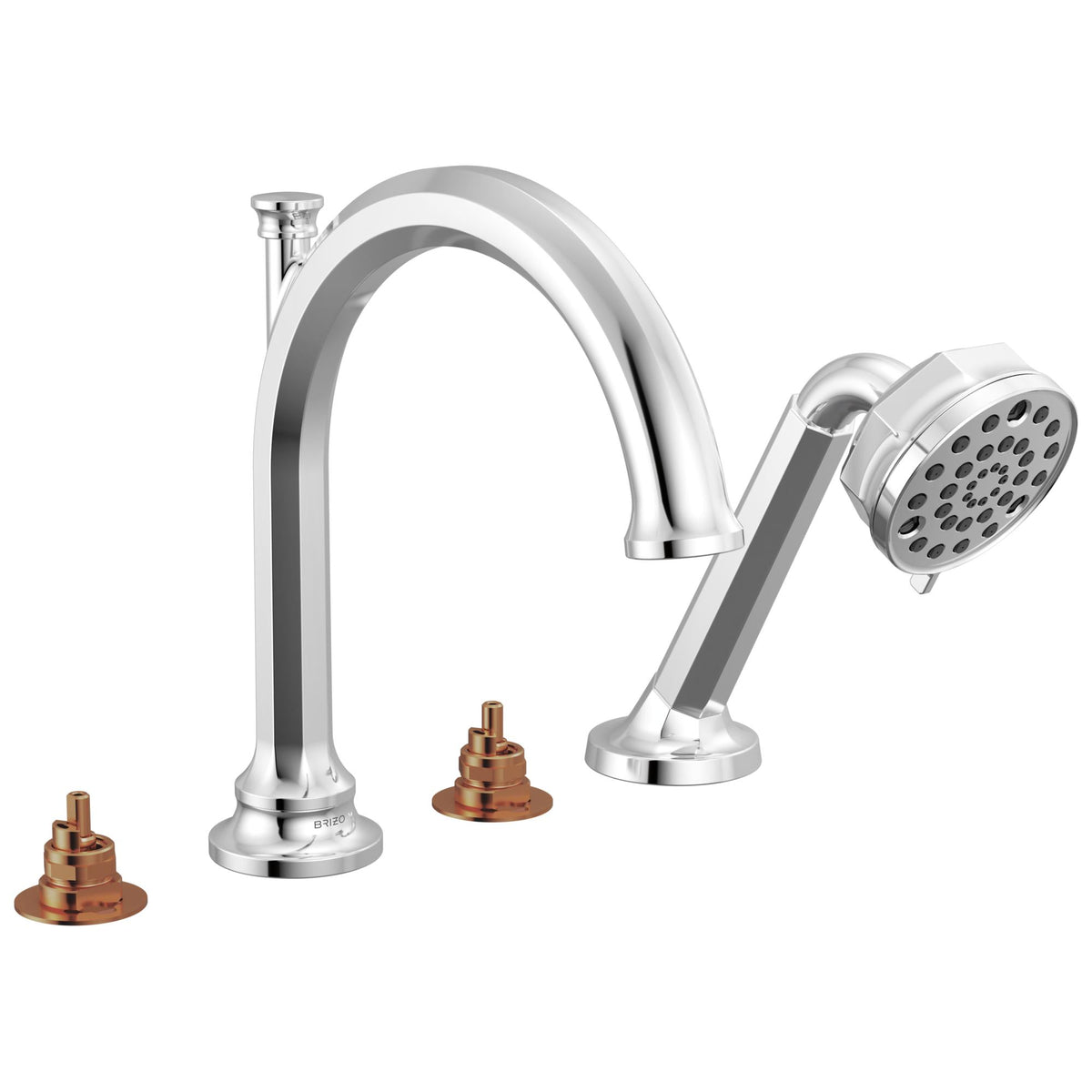 Brizo® T67465-PCLHP T67465 Beauclere™ Trim Roman Tub Faucet, Commercial, 1.75 gpm Flow Rate, Chrome, 2 Handles, Function: Tub Filler