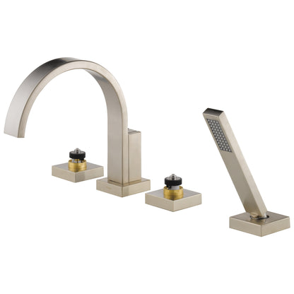 Brizo® Roman Tub Trim, Siderna®, 18 gpm Flow Rate, 10 to 16 in Center, 2 Handles, Function: Traditional, Import
