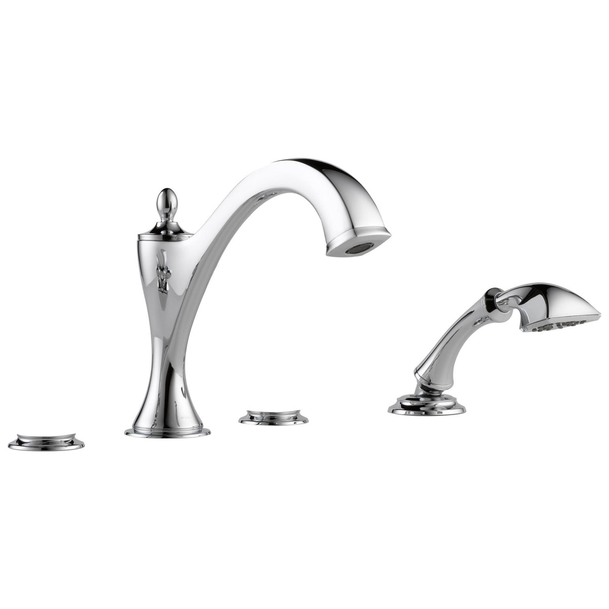 Brizo® T67485 Roman Tub Trim, Brizo® Roman Tub Trim, Charlotte®, 10 to 16 in Center, 2 Handles, Function: Traditional, Import