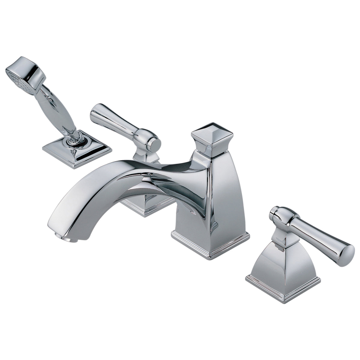 Brizo® Roman Tub Trim, Vesi®, 18.5 gpm Flow Rate, 11 to 16 in Center, 2 Handles, Function: Traditional, Domestic