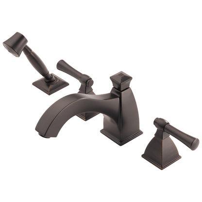Brizo® Roman Tub Trim, Vesi®, 18.5 gpm Flow Rate, 11 to 16 in Center, 2 Handles, Function: Traditional, Domestic