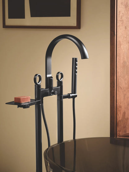 Roccesco - 2-Handle Tub Filler Trim Kit - Matte Black