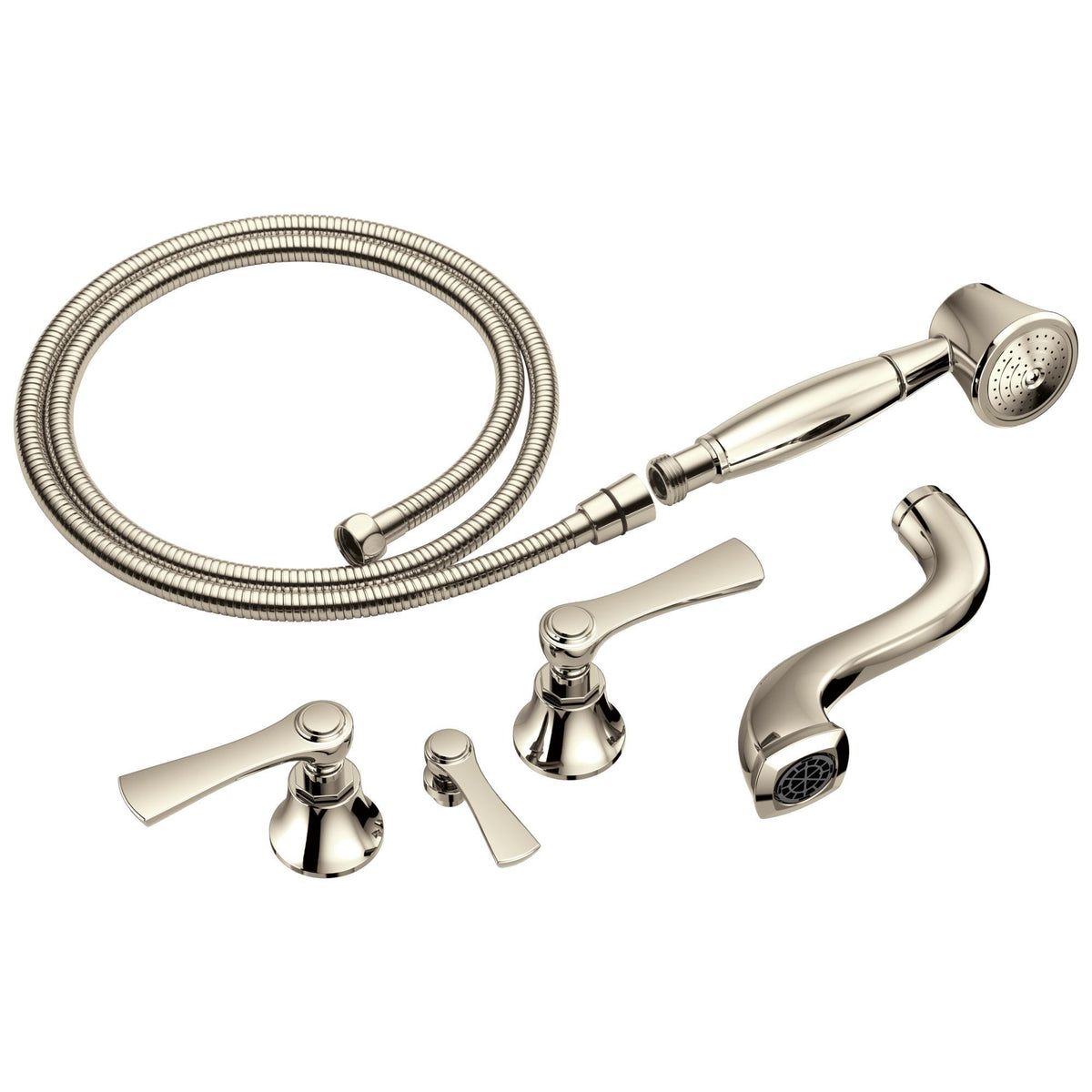 Rook - 2 Handle Tub Filler Trim Kit - 2 GPM - Solid Brass