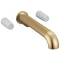 Brizo® T704110-GLLHP T704 Roccesco™ Less Handle Tub Filler, 9.3 gpm Flow Rate, 8 in Center, Luxe Gold, 2 Handles, No