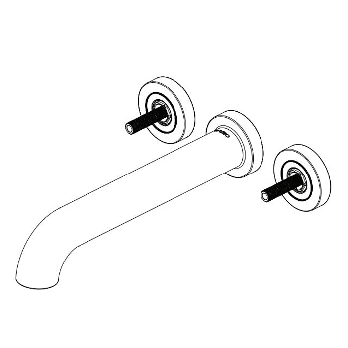 Brizo® Litze® Tub Filler, 9.3 gpm Flow Rate, 8 in Center, Domestic, Commercial/Residential
