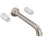 Brizo® T70465-NKLHP T70465 Beauclere™ High Flow Wall Mounted Tub Only Faucet, 9.3 gpm Flow Rate, 8 in Center, Luxe Nickel, 2 Handles, Commercial