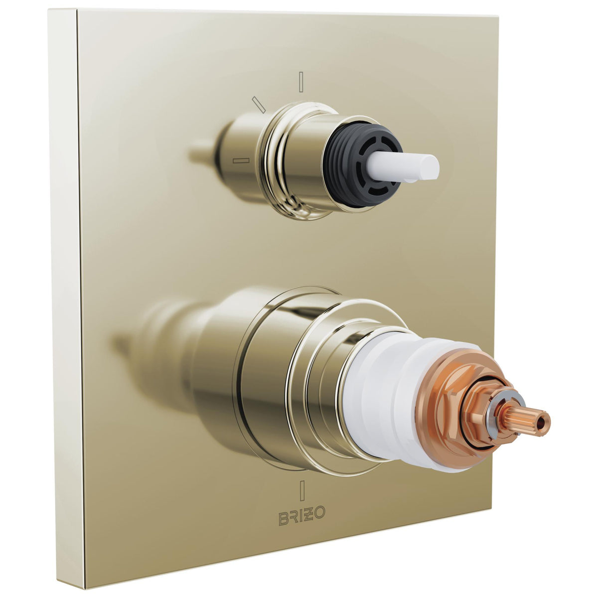 17 Series Square Thermostatic Valve Trim, Polished Nickel