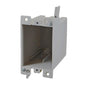 CANTEX® EZ21SO EZ-Box® Electrical Switch and Outlet Box With EZ Mount Clamp, Wire Clamp, PVC, 21 cu-in Capacity, 1 Gang, 2.4 in W x 3.6 in D x 3.85 in H