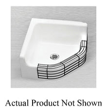 CECO 871 Service Sink, 28 in L x 28 in W, Corner Mount, Cast Iron, White, Import