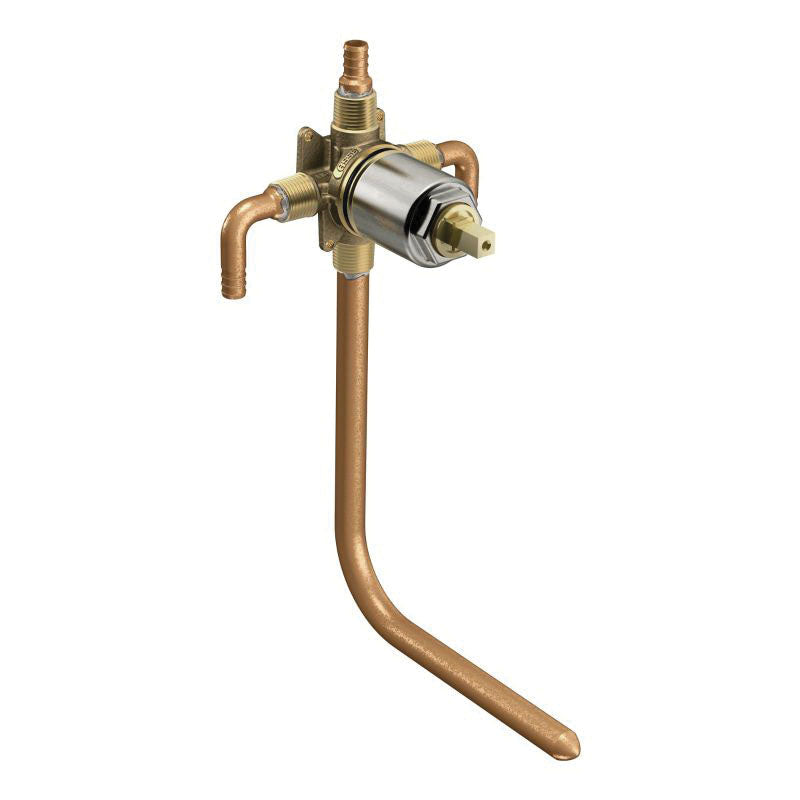 CFG 45513 4-Port Pressure Balancing Tub/Shower Valve, 1/2 in C Inlet x 1/2 in Male IPS Outlet, Brass Body, Import