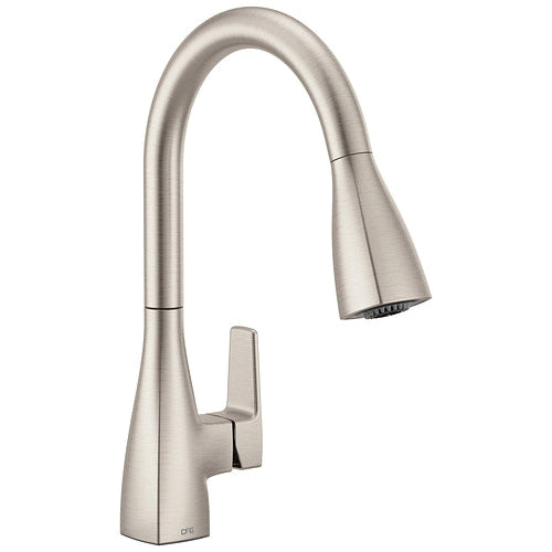 CFG 76162SRS Slate™ Kitchen Faucet, 1.5 gpm Flow Rate, Spot Resist® Stainless Steel, 1 Handle, 1/3 Faucet Holes, Import, Commercial/Residential