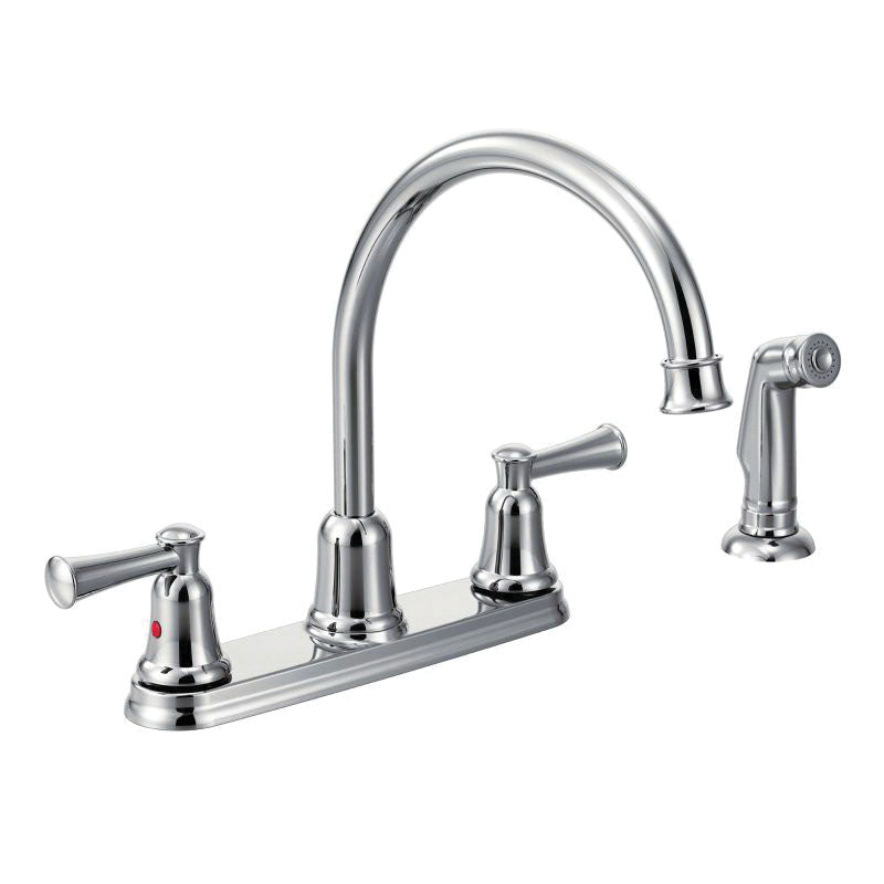 CFG CA4161 Capstone® Kitchen Faucet, CFG Capstone® Kitchen Faucet, 1.5 gpm Flow Rate, 8 in Center, High-Arc Spout, 2 Handles