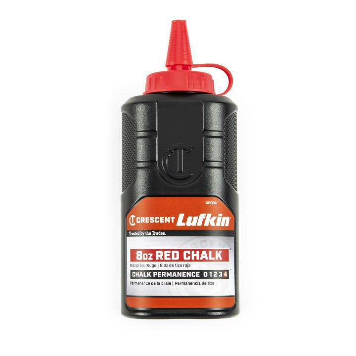Crescent® CB08R Chalk Refill, Red, 8 oz Capacity, Bottle Package