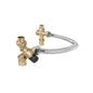 Mixing Valve with 18" Flex Hose - Brass - 3/4" FNPT x C