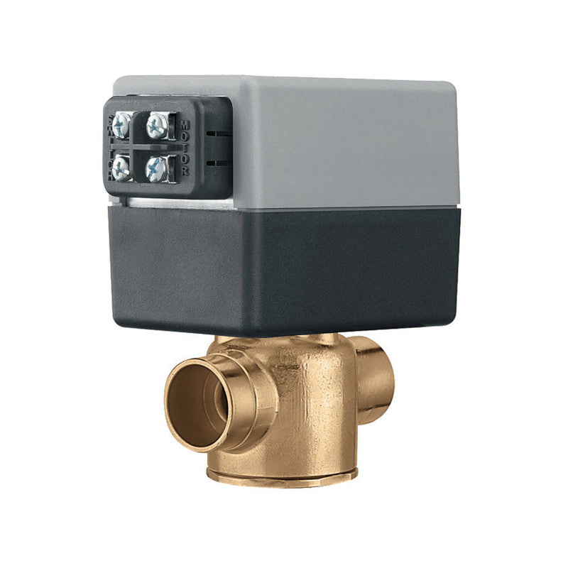 Caleffi Z-one™ Z54 2-Way Motorized Zone Valve With End Switch and Terminal Block, 1/2 in Nominal, C End Style, 300 psi Pressure, 2.5 Cv, 24 V AC