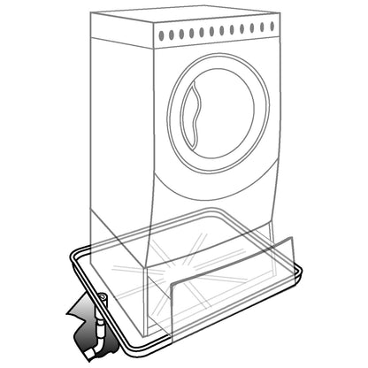 Low Profile Washing Machine Drain Pan - Matte White
