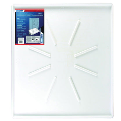 Low Profile Washing Machine Drain Pan - Matte White