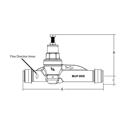 3/4" Double Union Pressure Regulating Valves - Bronze