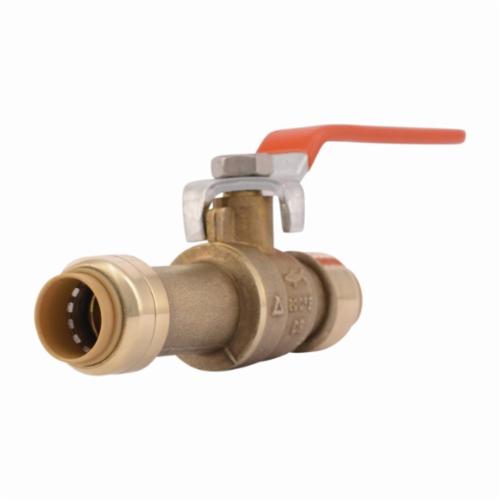 Sharkbite® 24735LF Slip Ball Valve, 1/2 in Nominal, Push-Fit x Slip End Style, Full Port, EPDM Softgoods, Import