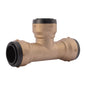 Sharkbite® SB0335 2XL Large Diameter Slip Tee, 1-1/4 in Nominal, Push-Fit End Style, Brass, Import