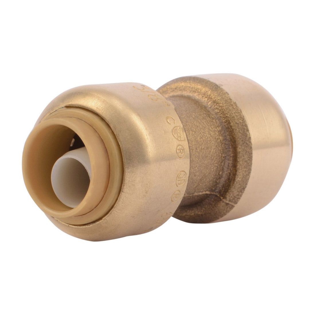 3/8" Straight Pipe Coupling - Brass - Push-Fit