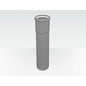 Centrotherm Eco Systems InnoFlue® ISVL043 Single Wall Rigid Vent Length, Polypropylene, 4 in ID x 5.1 in OD Dia x 40.2 in L, Gray, Domestic