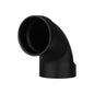 Charlotte ABS 00300 0800 Pipe Elbow, 2 in Nominal, Hub End Style, SCH 40/STD, ABS, Domestic