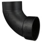 Charlotte ABS 00302 1200 Sanitary Street Elbow, 4 in Nominal, Spigot x Hub End Style, SCH 40/STD, ABS, Domestic