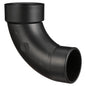 Charlotte ABS 00309 1000 Long Sweep Street Elbow, 3 in Nominal, Hub x Spigot End Style, SCH 40/STD, ABS, Domestic