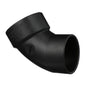 Charlotte ABS 00320 1000 Street Elbow, 3 in Nominal, Hub x Spigot End Style, SCH 40/STD, ABS, Domestic