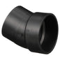 Charlotte ABS 00326 1200 Street Elbow, 4 in Nominal, Spigot x Hub End Style, SCH 40/STD, ABS, Domestic