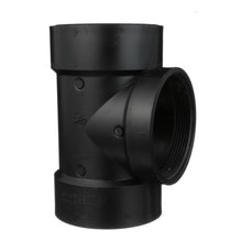 Charlotte ABS 00445 1200 Flush Cleanout Tee, 4 in Nominal, Hub x Hub x FNPT End Style, SCH 40/STD, ABS, Domestic