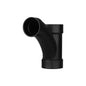Charlotte ABS 00502 1800 1-Piece Combination Reducing Wye and Elbow, 4 x 4 x 3 in Nominal, Hub End Style, SCH 40/STD
