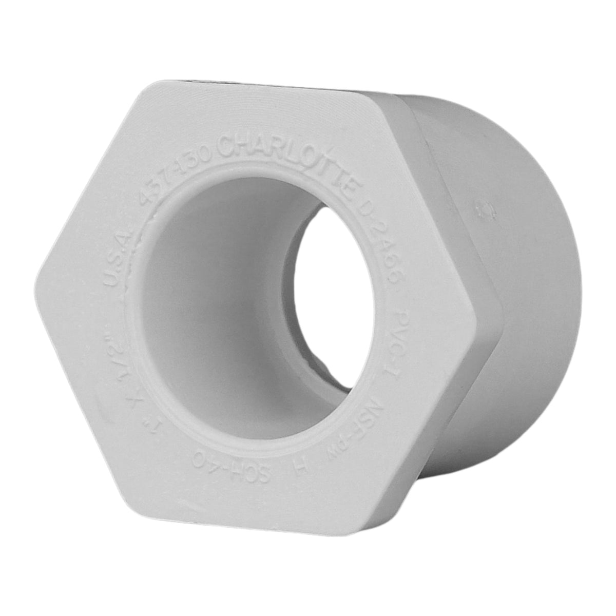 Flush, 1 x 1/2 in nominal, Spigot x Socket end style