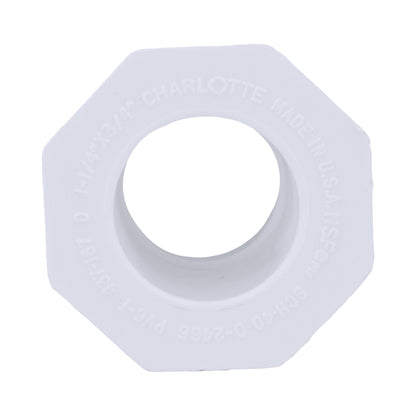1-1/4 x 3/4" PVC Bushing - Spigot x Socket