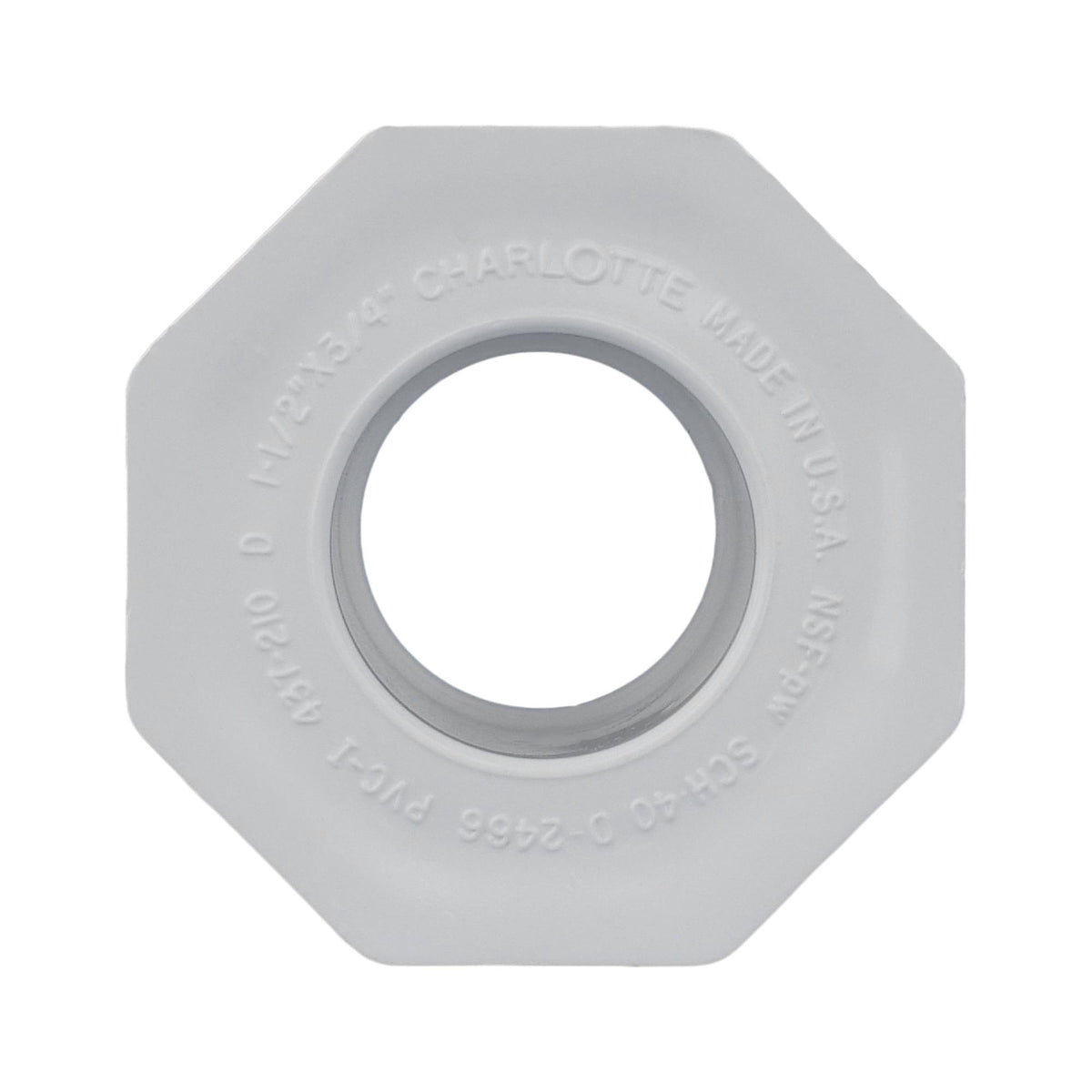 1-1/2 x 3/4" PVC Bushing - Spigot x Socket
