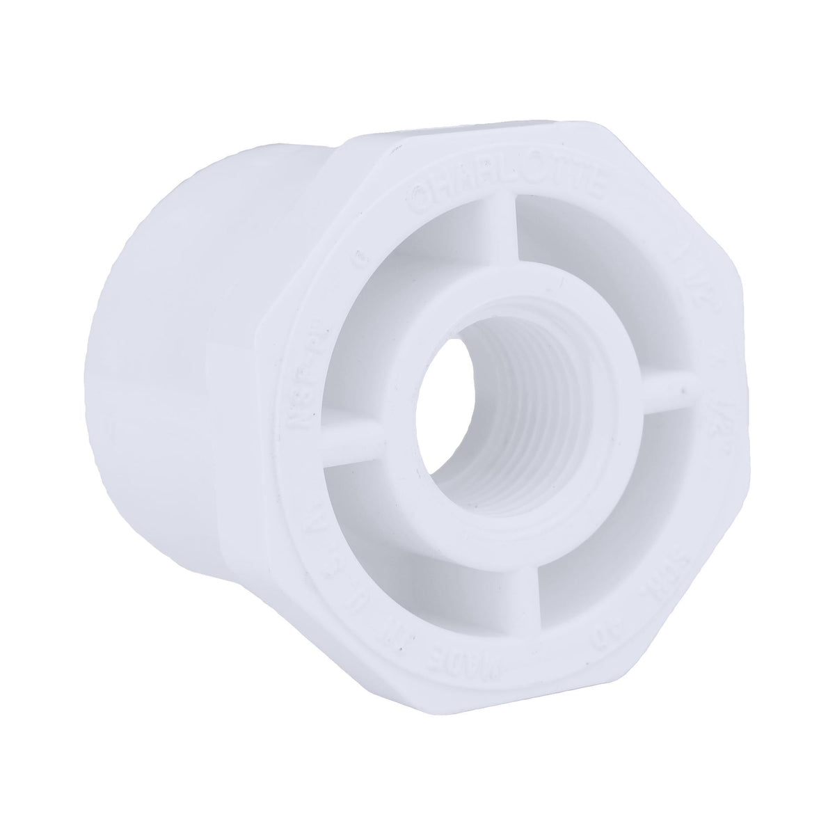1-1/2 x 1/2" PVC Bushing - Spigot x FNPT