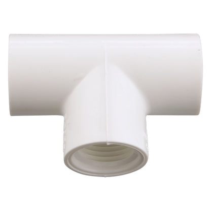 Tee - PVC - Socket x Socket x FNPT