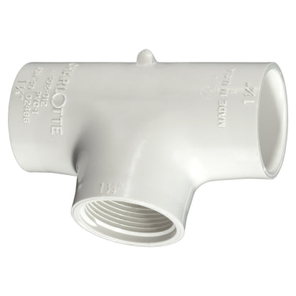Tee - PVC - Socket x Socket x FNPT