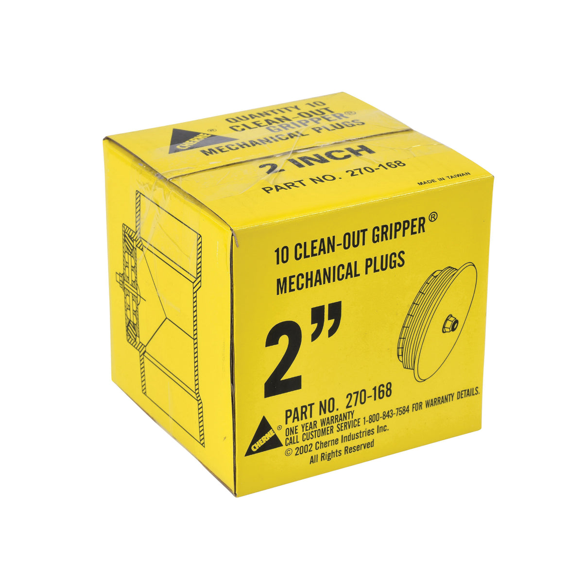 Clean-Out Gripper Mechanical Pipe Plug - Black - 2" Pipe