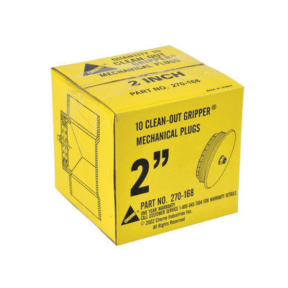Clean-Out Gripper Mechanical Pipe Plug - Black - 2" Pipe