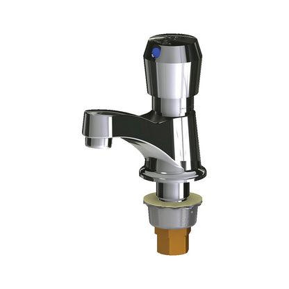 Single Supply Metering Sink Faucet - 4-1/4" H - Deck Mount